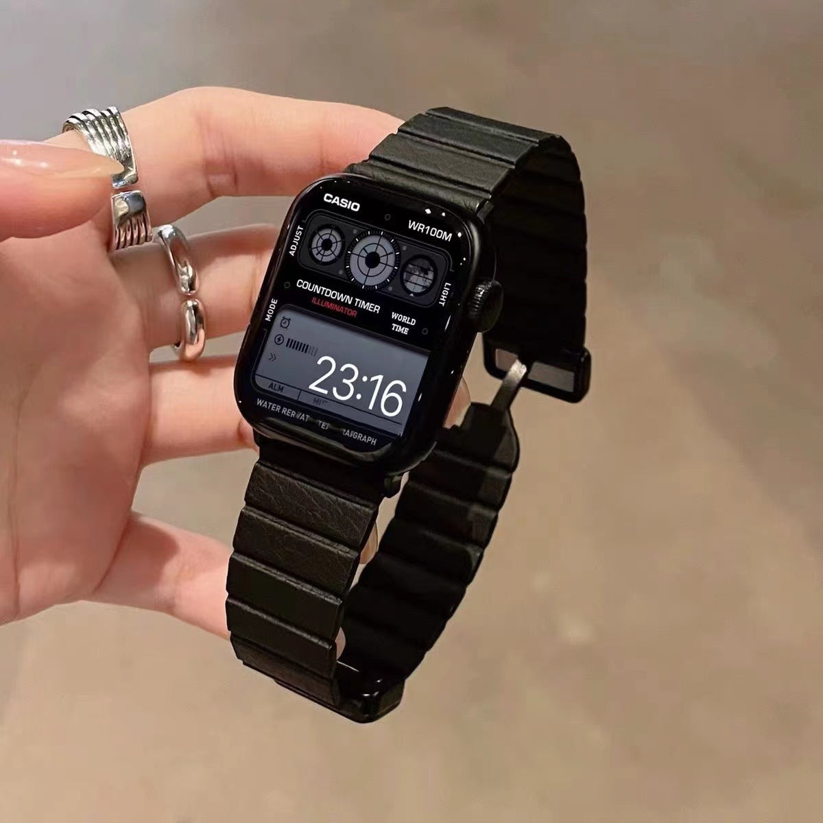Wholesale Casual Style Thin Leather Magnetic Watch Strap